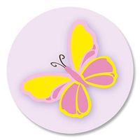 Kids Butterfly Envelope Sticker Seals - Set of 144 (1 Design) Sticker Seals on 6 8-1/2" x 11" Sheets