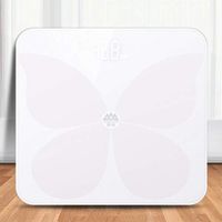 Lyqqqq Electronic Scales Body Fat Scale, Body Composition Digital Bathroom Scale, Smart Digital BMI Wireless Weight Scale, Large Backlit Display (Color : White)