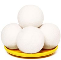 Wool Dryer Balls 4-Pack XL Laundry Dryer Balls Reusable Natural Fabric Softener Handmade Dryer Balls 100% New Zealand Wool Organic Dryer Balls for 1000+ Loads Reduce Wrinkles & Shorten Drying Time