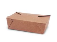 Pack Of 50, Solid #3 Bio Plus Earth Recycled Kraft Take Out Boxes 8.5 X 6.25 X 2.5" 66 Fl Oz Made In USA