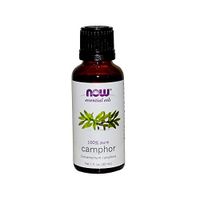 NOW Essential Oils, Camphor Oil, Camphorous Aromatherapy Scent, 100% Pure and Purity Tested, Vegan, Child Resistant Cap, 1-Ounce