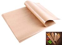 Ocharzy 200 pcs Natural Kraft Food Wrapping Paper Baking Sheet Paper Oilproof Non-Stick No Curl (200 pcs, 13x13 in)
