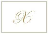 Thank You Notes Personalized Stationery Note Cards for Thank You Note Monogrammed Initial Box of 8 Gold Letter X