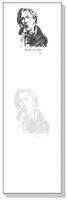 Ars Antigua Slim Writing Blocs (Notepads) • Oscar Wilde Portrait • Engraving 1882 • Two Blocs of 50 Sheets Each - Total of 100 Printed Sheets