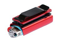 Lighter Holder with Spring Assist Tanto Knife Lighter Case (Lighter Not Included) Choose A Color!!! (Red)