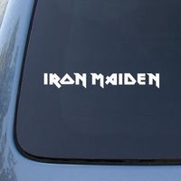 So Cool - IRON MAIDEN - Vinyl 8" Wide (Color: WHITE) decal laptop tablet skateboard car windows stickers