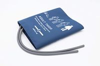 Reusable Blood Pressure Cuff Double Tube Large Adult Use 33-47 cm Arm Circumference (Blue Style)
