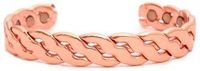 Solid Thick Copper Bracelet with 6 Powerful Magnets in Cuff Bangle Style
