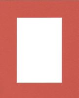 Pack of (5) 11x14 Acid Free White Core Picture Mats Cut for 8x10 Pictures in Orange