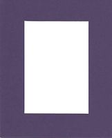 Pack of (2) 16x20 Acid Free White Core Picture Mats Cut for 11x14 Pictures in Purple