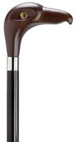 Eagle Head Glass Eye Cane Black Shaft Brown Handle  -Affordable Gift! Item #DHAR-9130400