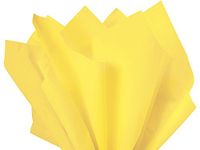 6 Sheets Gift Grade Tissue Paper Sheets - 20" x 30" Soft fold Packed Choose Color (Light Yellow)
