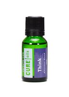 Focus Essential Oil, Think Attention Blend – Infused with Vetiver, Grapefruit, Patchouli, Frankincense, Sandalwood - Relaxing Oil for Concentration - 100% Natural Therapeutic Grade Oils by Cure Oils