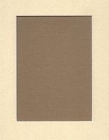 25 5x7 Light Tan Picture Mats with White Core, for 4x6 Pictures