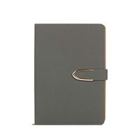 Cupcinu Classic Notebook Journal with U-Shaped Buckle Premium Thick Paper with Fine Inner Pocket Faux Leather 21.2CMX14.8CM (Grey)