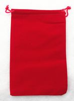 Pack of 25 Velvet Gift Bags Drawstring Jewelry Pouches Candy Bags Wedding Favors (7" X 5", red)