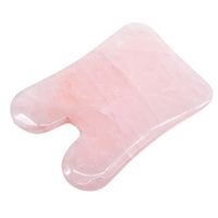 Ibnotuiy Jade Square Shape Gua Sha Scraping Board Multifunction Massage Tools for Spa Acupuncture Therapy (Pink)