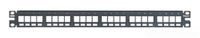 Panduit NKPP24FMY Category-6 24-Port Flat Modular Patch Panel, Black
