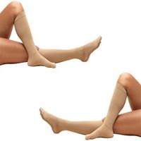 Truform Anti-Embolism 18 Mmhg Knee High 1 Pair Stockings, X-Large - Short Length (Pack of 2), Beige