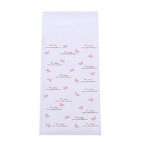 GOMYIE 100Pcs Cellophane Gift Bags Lipsticks Cookies Biscuit Candy Bags Party Favor Bag Pink Bowknot(Multicolor)
