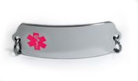 Lymphedema Medical ID Alert Tag with Embossed Emblem from Stainless Steel.