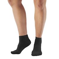 Ames Walker AW Style 140 Coolmax 20 30 mmHg Compression Anklet Socks Black MD