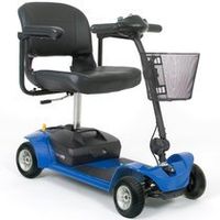 Pride Mobility GO-GO Elite Traveller Plus 4-wheel Electric Travel Scooter SC54 with FREE Cup Holder and Rear Basket