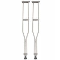 PCP Push Button Adjustable Height Crutches, Chrome, Adult Tall Size