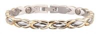 Sabona Lady Executive Dress Gold Duet Magnetic Bracelet - Medium