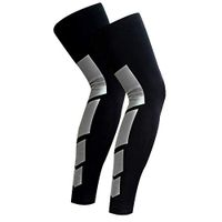 FITTOO Compression Full Leg Sleeve (1 Pair), Thigh and Calf Support forLeg Muscle Protection, Cycling, Running, Football, Basketball,Running, Crossfit, Non-Slip Inner Bands