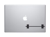 Barbell Weight Lifting Swole Olympic Muscle Building - 5" Black Vinyl Decal Sticker Car Macbook Laptop