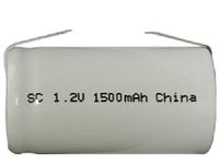 10 x Sub C NiCd Batteries with Tabs (1500 mAh)