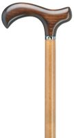 Unisex Derby Cane Malacca Shaft, Dark Brown Handle  -Affordable Gift! Item #DHAR-9789000
