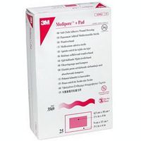 Medipore +Pad Soft Cloth Adhesive Dressing 3-1/2" x 8" (Box of 25)