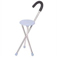 DSHUJC Folding Cane Seat ABS Engineering Plastic Panel Non-Slip Handle and Foot pad Triangular Bracket Design for Elder Gift