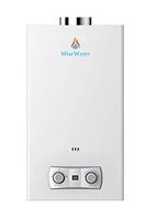 WiseWater Indoor Portable Tankless Water Heater 6L, Liquid Propane Gas, 1.6 GPM High Capacity Tankless Water Heater, White