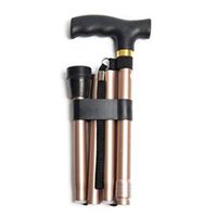 Crutches Seniors Ultra Light Telescopic Folding Crutch Climbing Non-Slip Cane Convenient Aluminum Cane Gifts (Color : Gold, Size : 79-89cm)