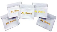 White Vinyl Rosary Case Squeeze Snap Closure Lot of 5 Bulk Pack