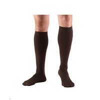 Truform Compression Socks, 8-15 mmHg, Men's Dress Socks, Knee High Over Calf Length, Brown, X-Large