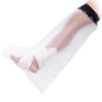 Cast Bandage Protector for Adult Long Leg Shower, Waterproof TPU Bath Cover Full Leg Watertight Protection to Broken Knee Foot Ankle Wound, Burns Reusable, CE & FCC Approved