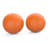 Lacrosse Massage Balls :: Hot or Cold Therapy Roller Set for Deep Tissue, Trigger Point & Myofascial Tensions Release :: New Ball Design for Back, Foot, Plantar Fasciitis, Yoga :: eBooks Included