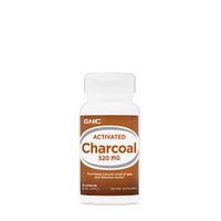 GNC Activated Charcoal 520mg, 60 Capsules, Supports Relief of Gas and Absorbs Toxins