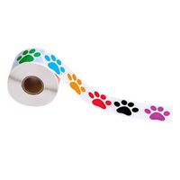 dailymall Dog Paw Stickers-1 inch, 500 Pack of Adhesive Labels for Baby Shower, Wedding, Graduation, Birthdays, Business