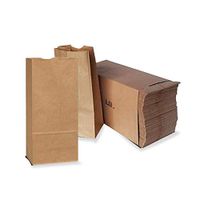 Small size Paper Lunch Bags, Paper Grocery Bags, Durable Kraft Paper Bags, Perfect Durable Paper Lunch Bags Size Pack of 500 Bags (Brown, 2LB)
