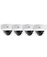 4K 8MP IP Cameras, 30fps Real-Time Recording, Tripwire, Intrusion, Motion, Mobile Viewing, H.265 Compression (4 Pack 4K IP Motorized Vari-Focal Dome Camera)