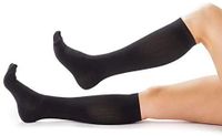 Knee High Compression Socks for Women & Men, 15-20 mmHg, Edema Relief, Black XL