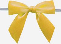 BAYWIND LTD; 3" Twist Tie Bows- 100pc (Yellow Gold)