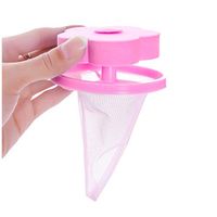 Loweryeah Flower-Type Household Reusable Washing Machine Floating Lint Mesh Bag(Blue) (Pink)