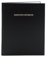 BookFactory Inventor's Notebook - 96 Pages (.25" Grid Format), 8" x 10", Black Cover, Smyth Sewn Hardbound (EPRIL-096-SGS-LKT5)
