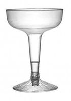 25-2 Pc Party Clear Plastic Champagne Glasses 4 oz